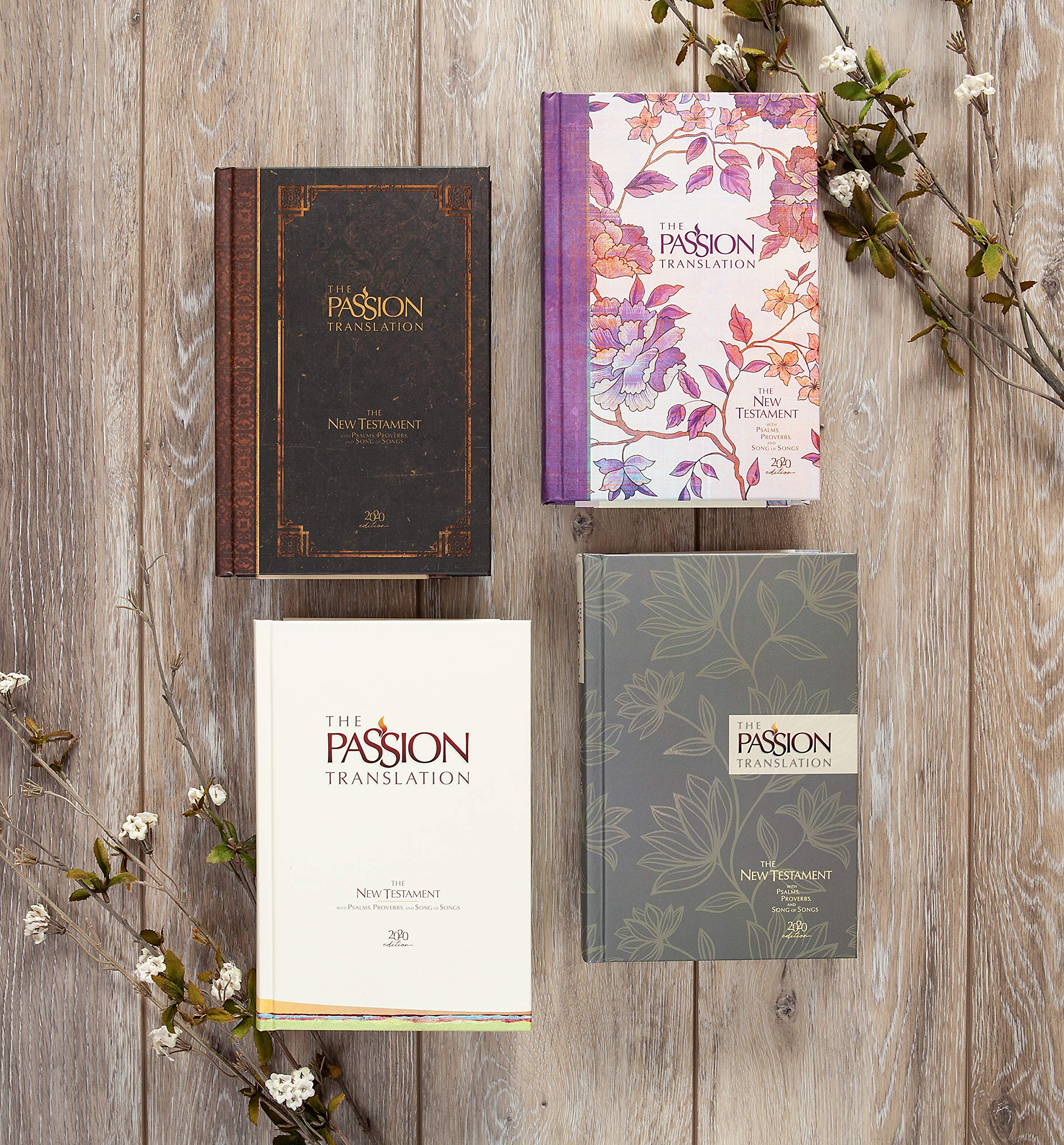 The Passion Translation New Testament (2020 Edition) HC Peony: With Psalms, Proverbs, and Song of Songs (Hardcover)  A Perfect ,Used