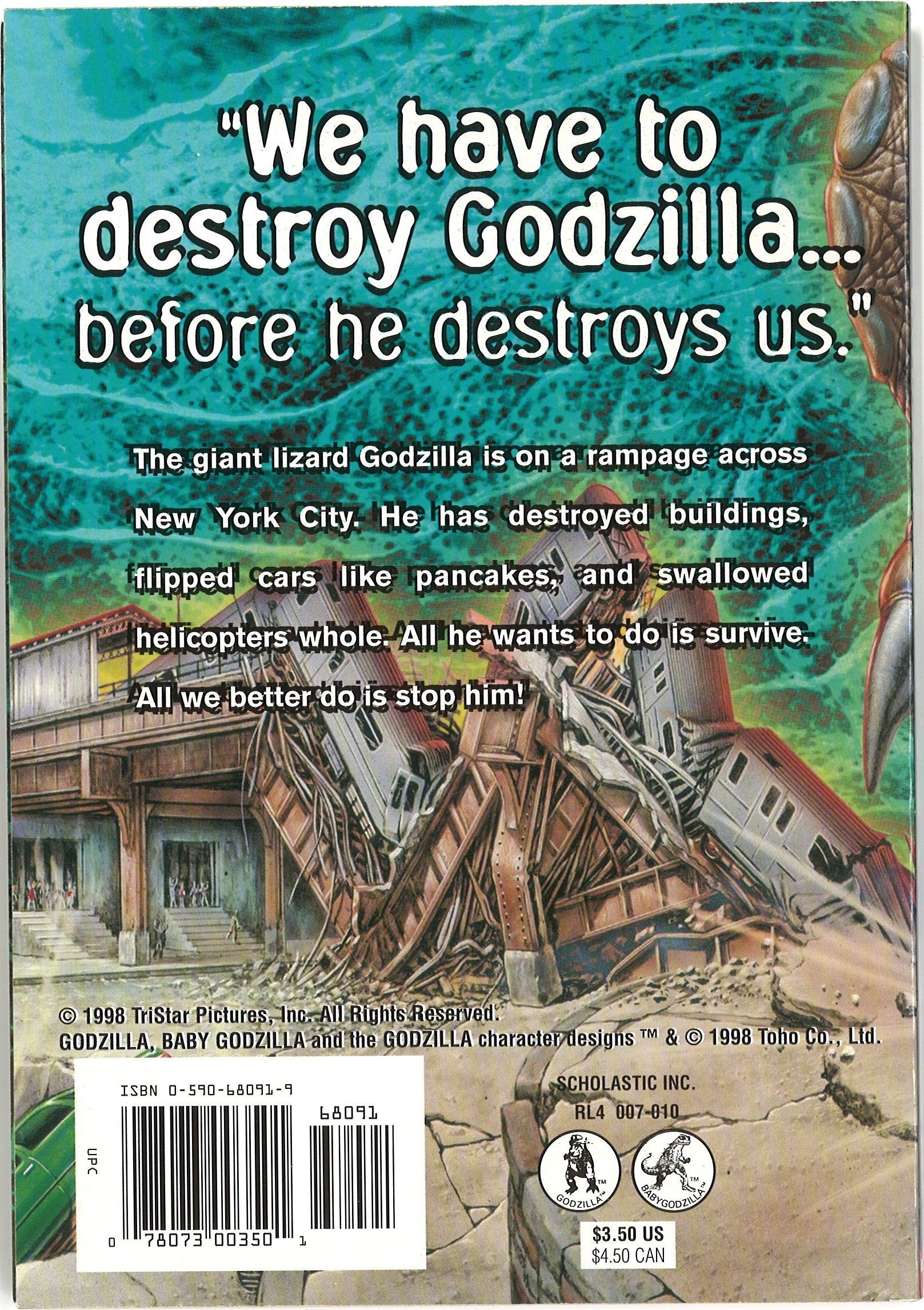 Godzilla: A Junior Novelization,Used