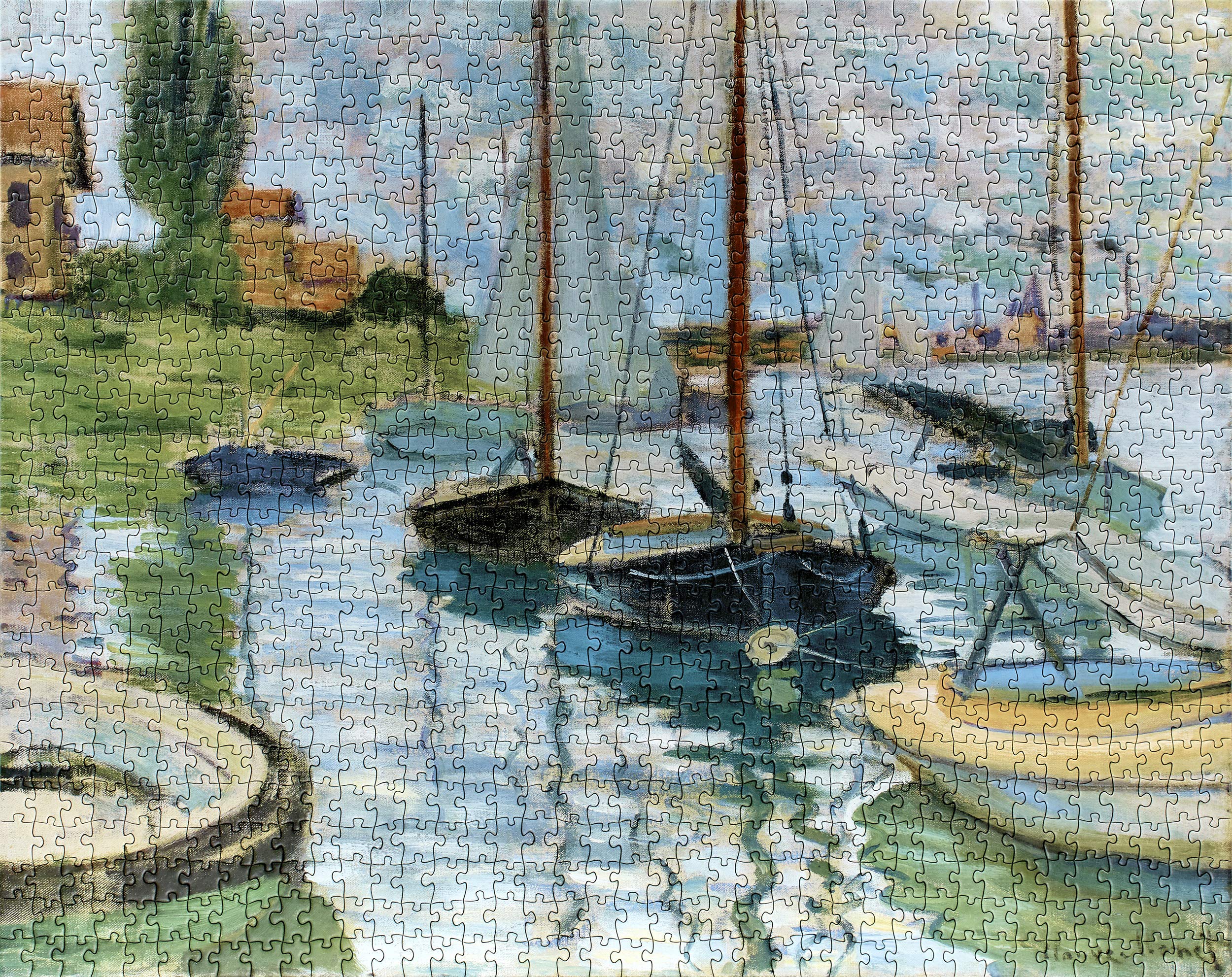 Claude Monet Sailboats On The Seine 1000 Piece Jigsaw Puzzle Aa973,New
