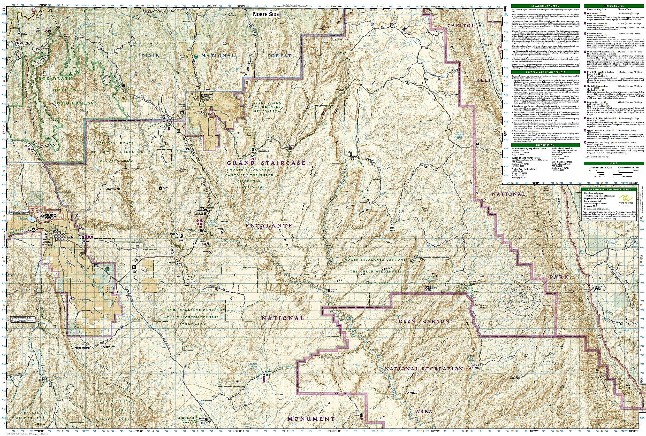 Canyons Of The Escalante Map [Grand Staircaseescalante National Monument] (National Geographic Trails Illustrated Map, 710)