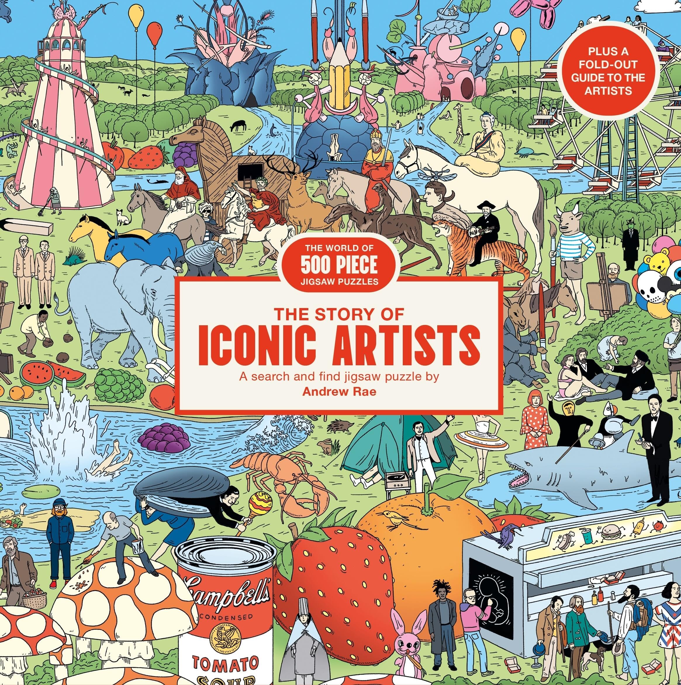 The Story Of Iconic Artists: A 500 Piece Art History Jigsaw Puzzle By Andrew Rae