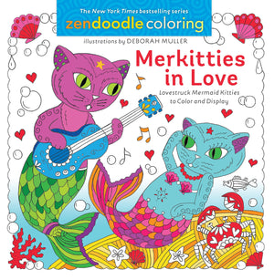 Zendoodle Coloring: Merkitties in Love: Lovestruck Mermaid Kitties to Color and Display,Used