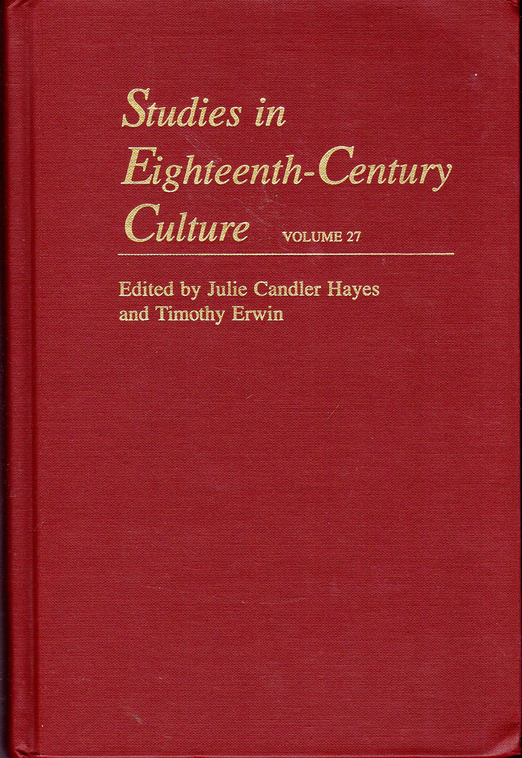 Studies in EighteenthCentury Culture, Vol. 27,Used
