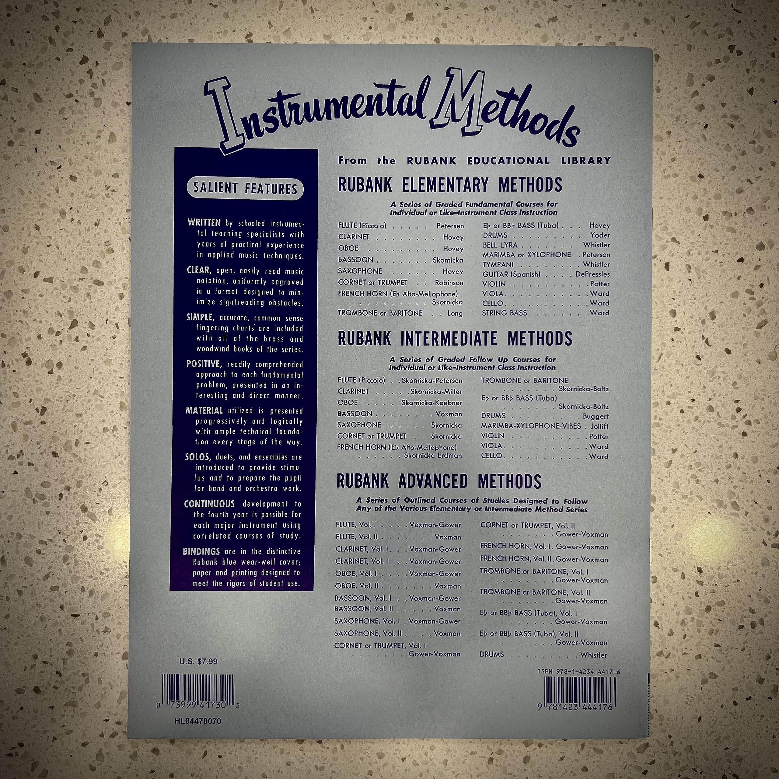 Rubank Elementary Method  French Horn in F or EFlat and Mellophone (Rubank Educational Library),New