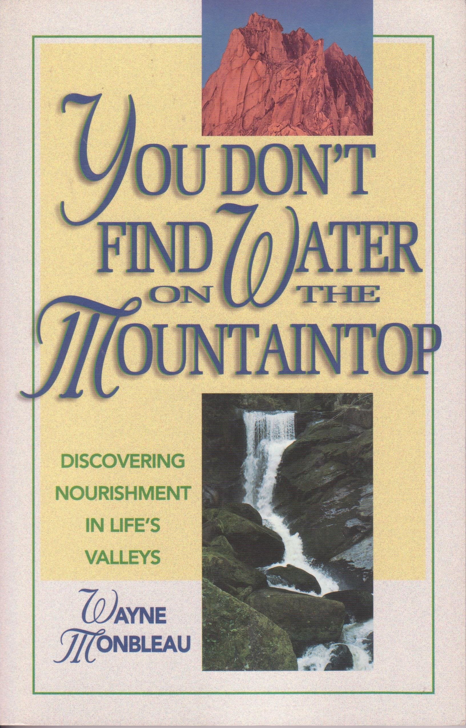 You Don't Find Water on the Mountaintop: Discovering Nourishment in Life's Valleys,Used