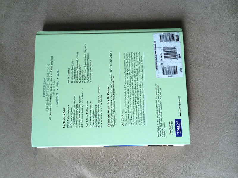 Introductory Mathematical Analysis for Business, Economics, and the Life and Social Sciences,Used