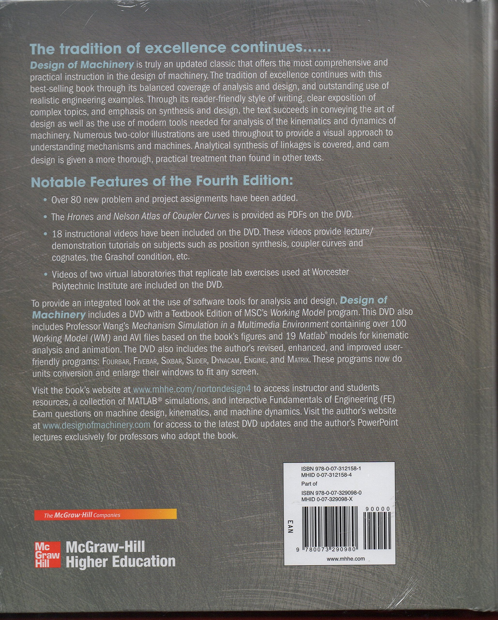 Design Of Machinery: An Introduction To The Synthesis And Analysis Of Mechanisms And Machines [With Cdrom],Used