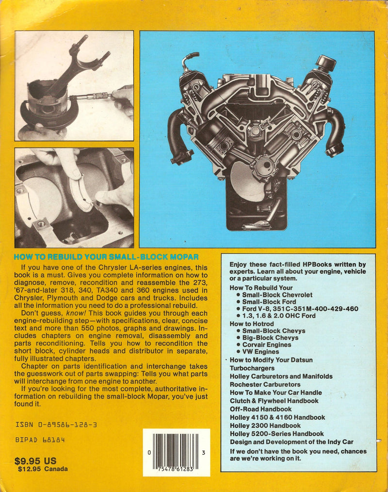 How to Rebuild SmallBlock Mopar Engines,Used