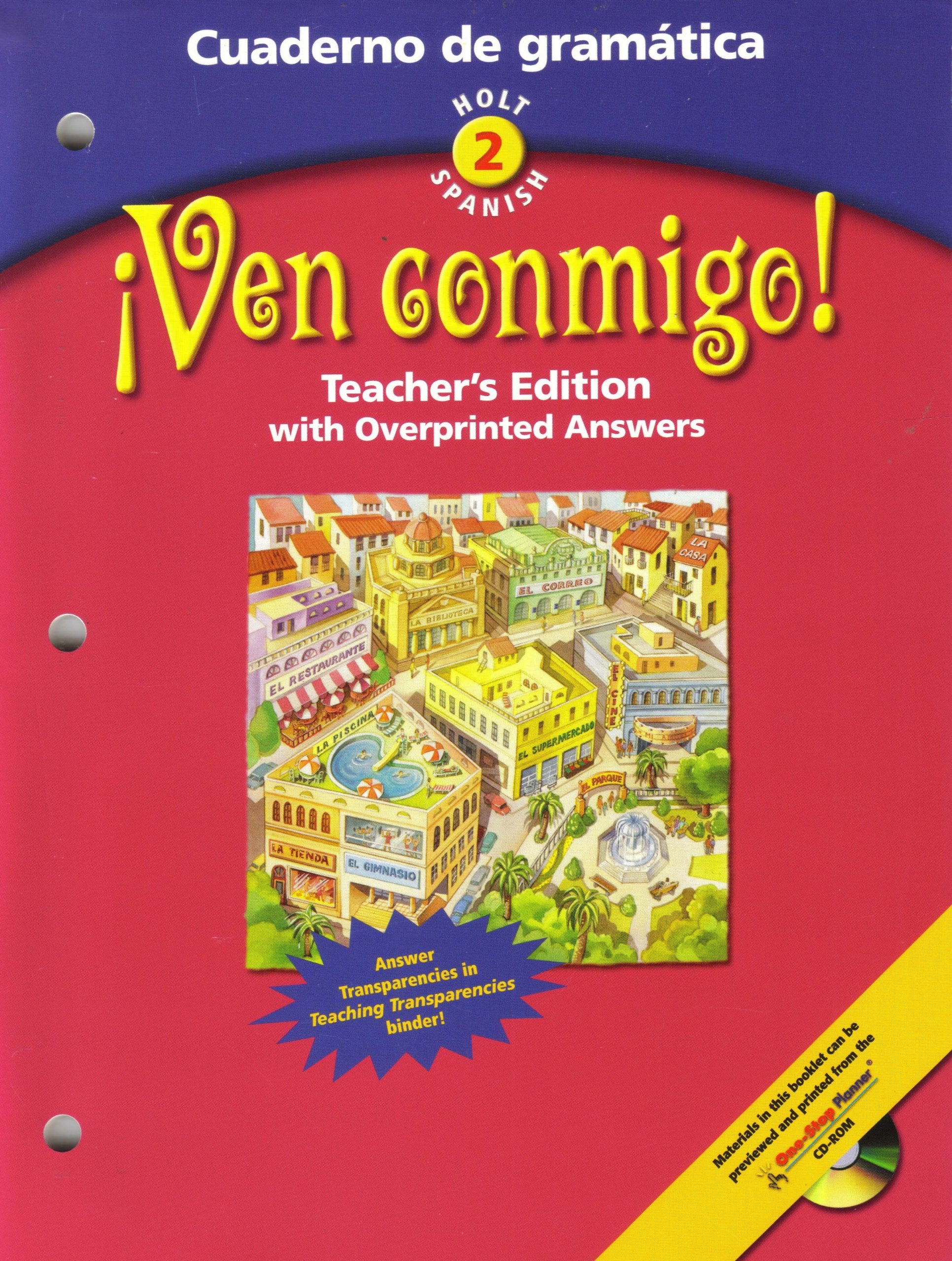 Holt Spanish 2 Ven Conmigo! Cuaderno De Gramtica, Teacher's Edition (Holt Spanish 2),Used