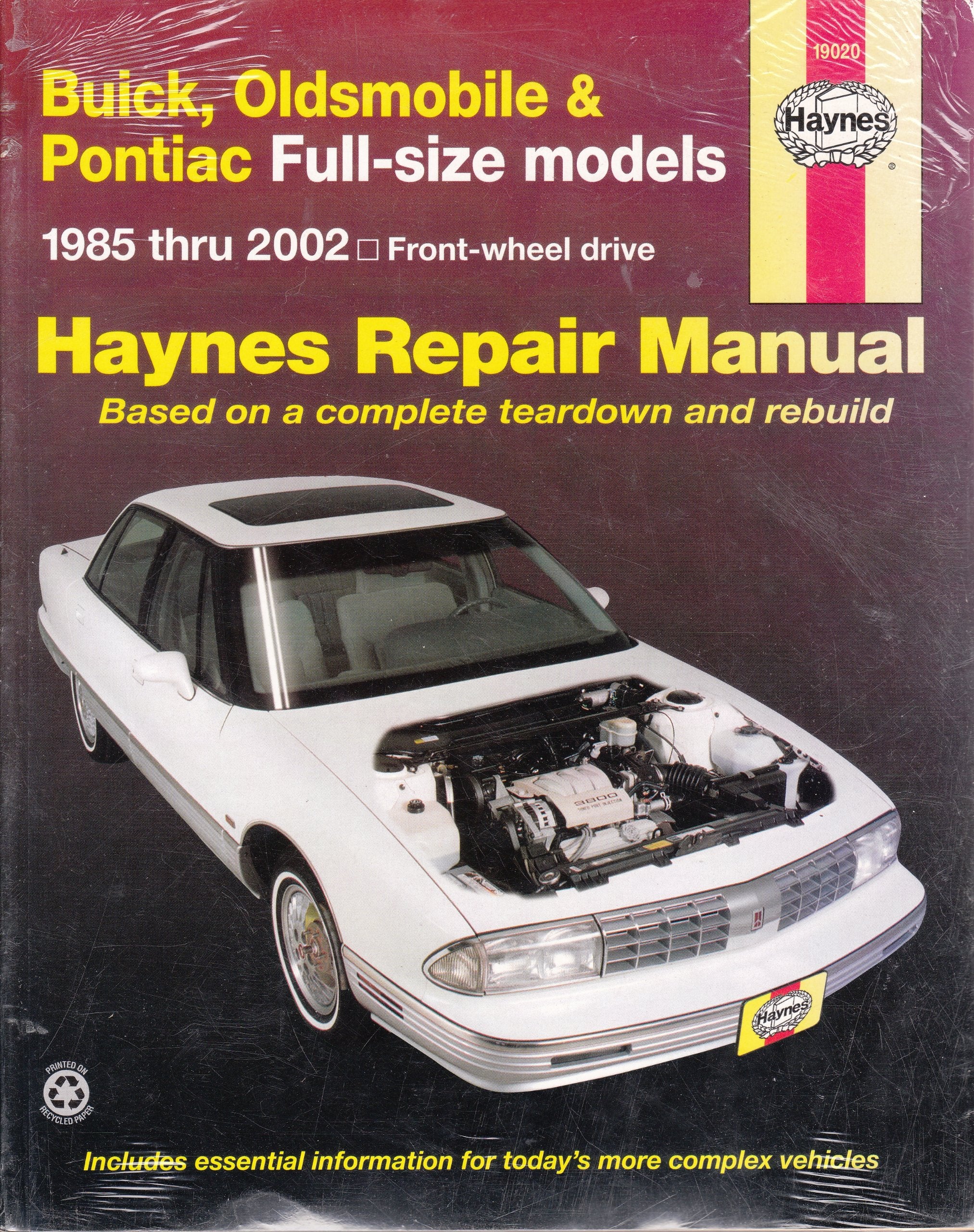 Buick Oldsmobile & Pontiac Fwd Models Automotive Repair Manual, 1985 Through 2002: Buick, Oldsmobile and Pontiac FullSize Front,Used