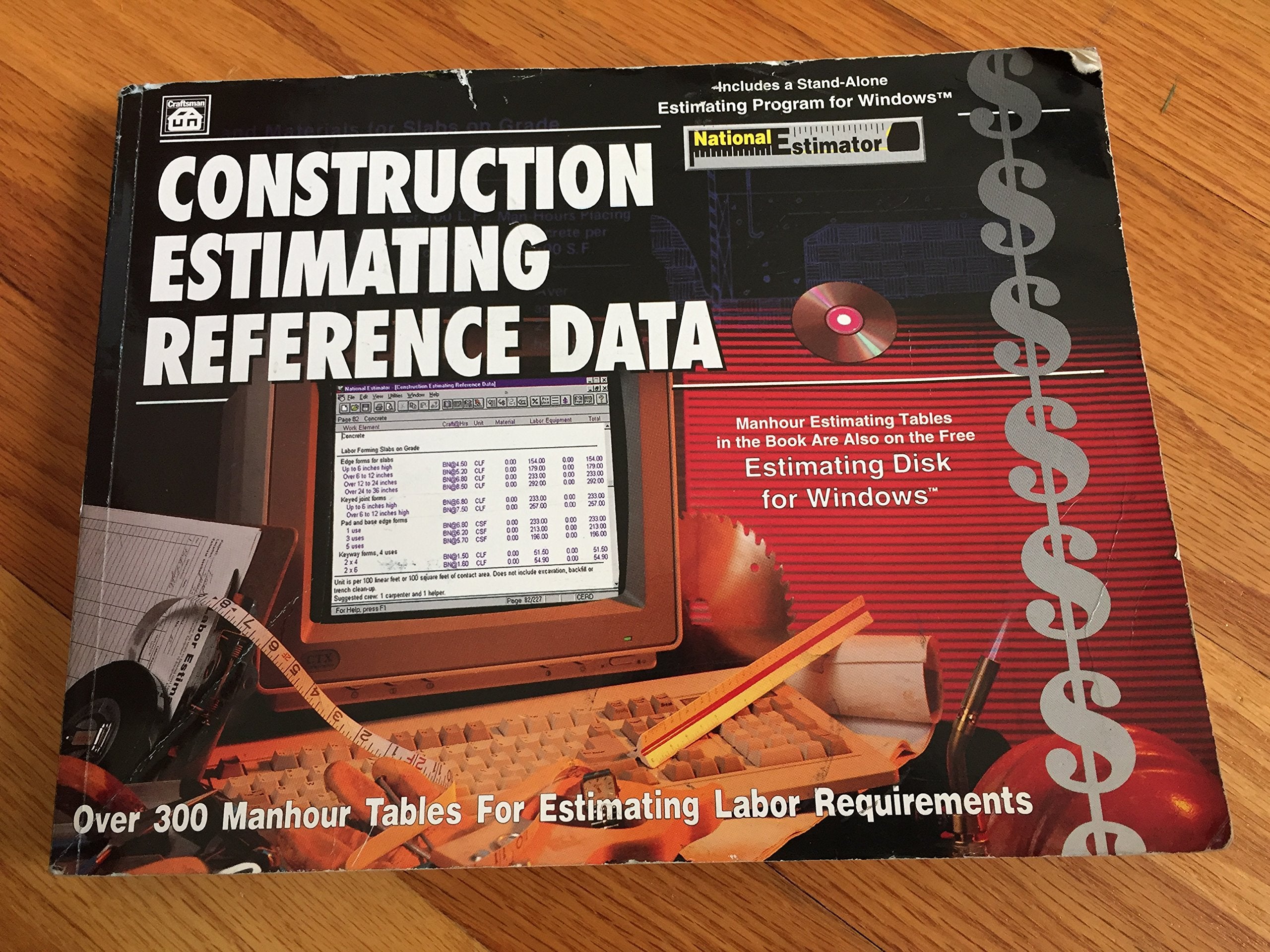Construction Estimating Reference Data/Book and Disk,Used