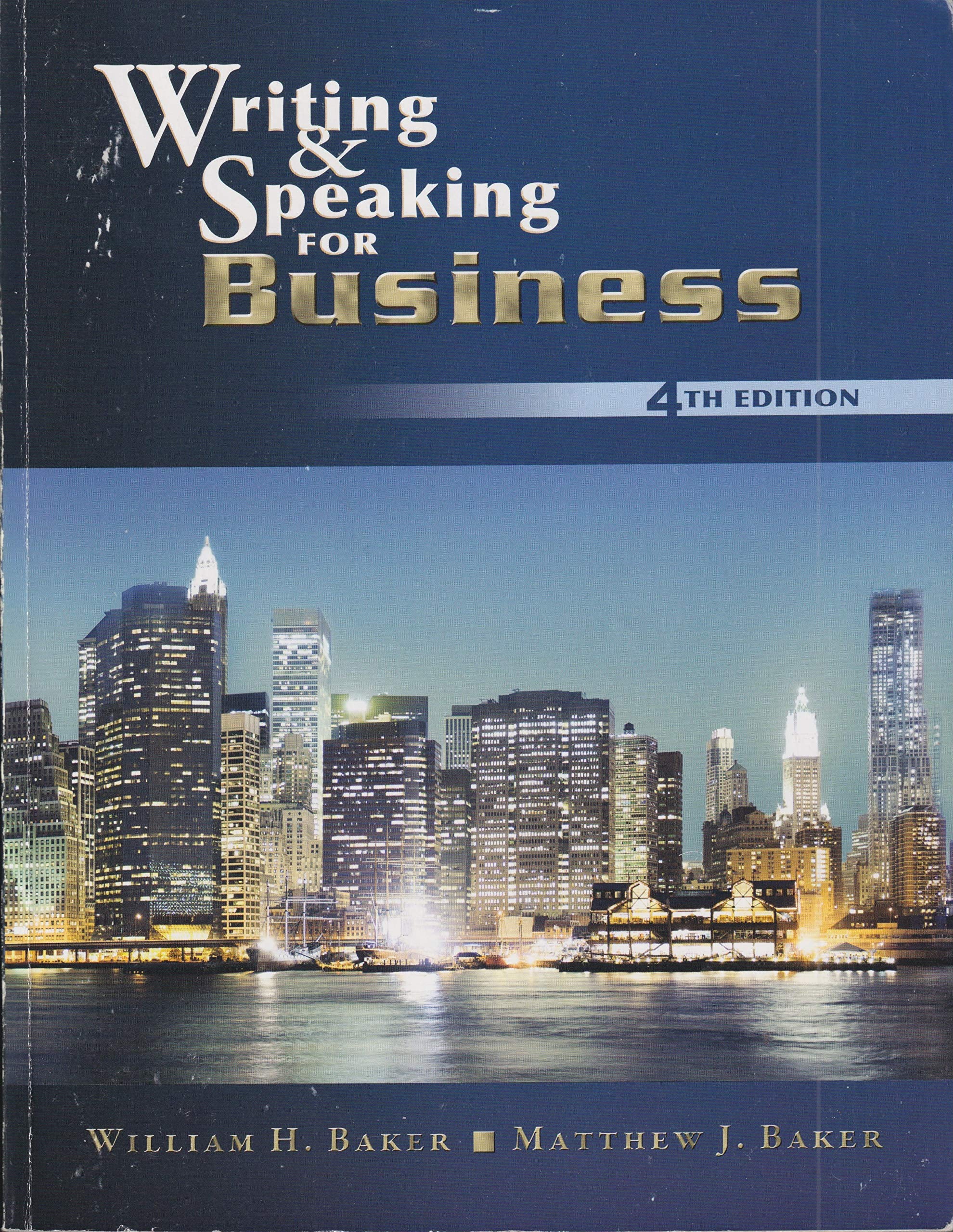 Writing and Speaking for Business,New