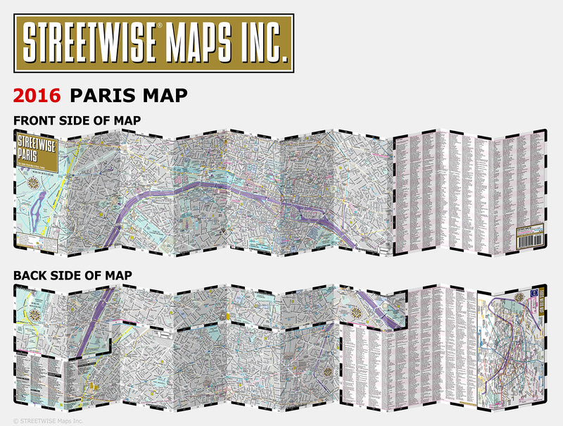Streetwise Paris Map  Laminated City Center Street Map of Paris, France,New