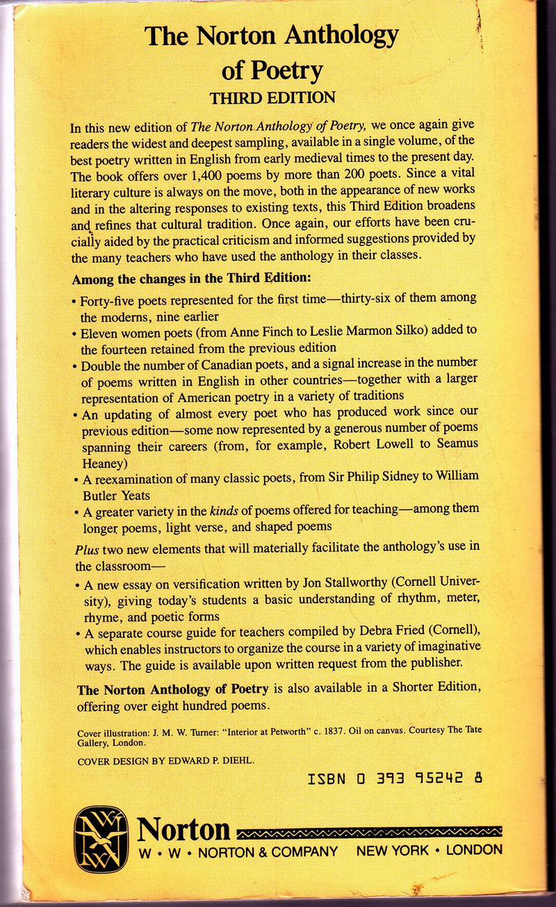 The Norton Anthology Of Poetry,Used