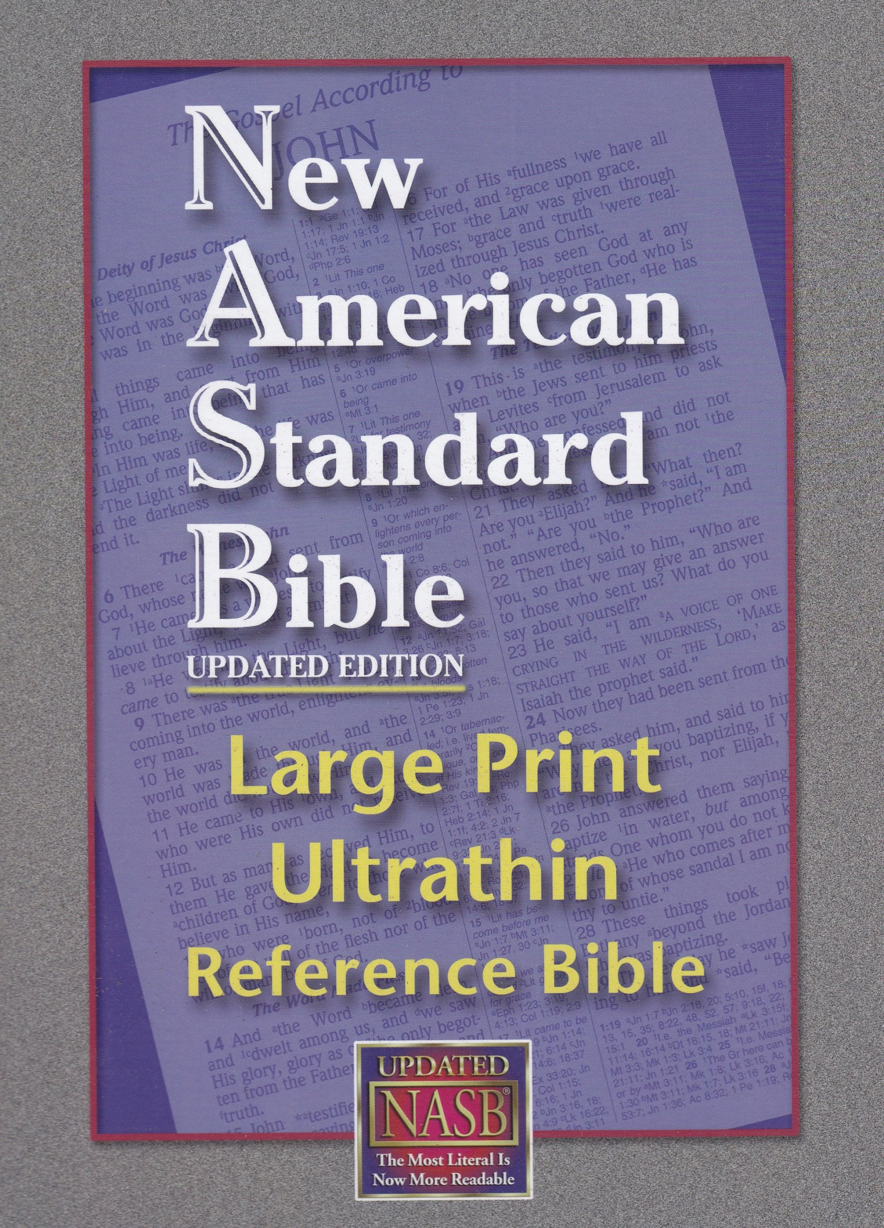 Large Print Ultrathin Reference BibleNASB,Used