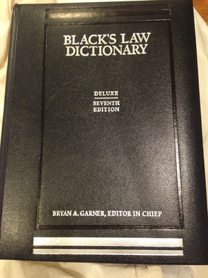 Black's Law Dictionary, 7th Deluxe Edition,Used