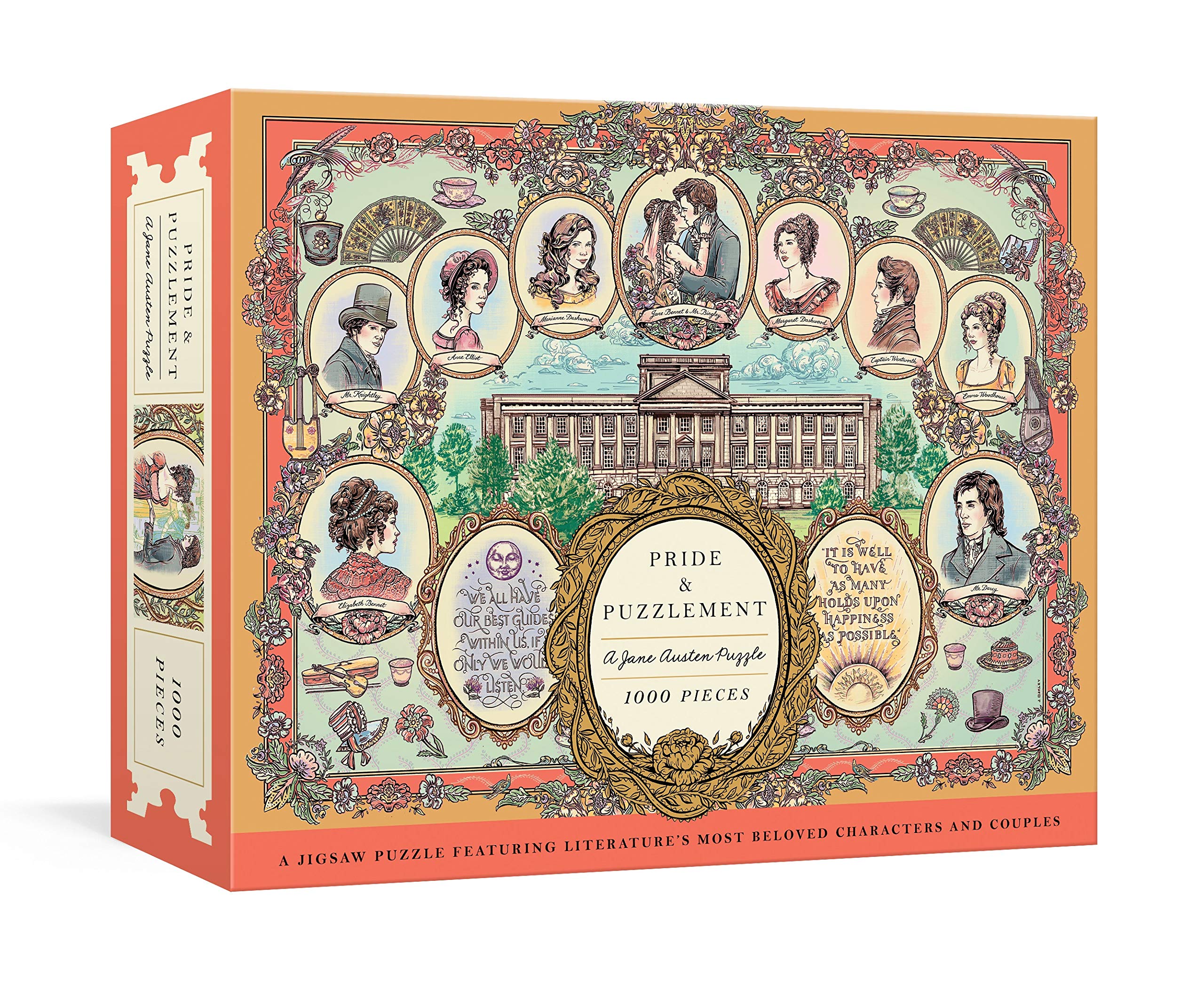 Pride and Puzzlement: A Jane Austen Puzzle: A 1000Piece Jigsaw Puzzle Featuring Literature's Most Beloved Characters and Couple,Used