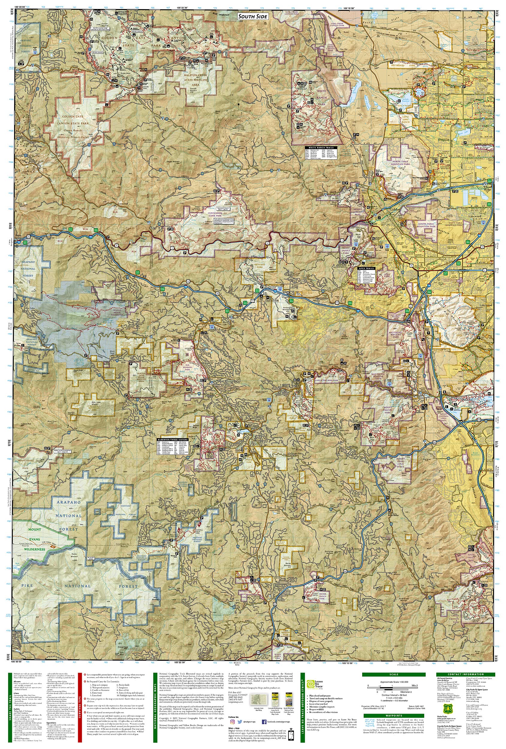 Boulder, Golden Map (National Geographic Trails Illustrated Map, 100)