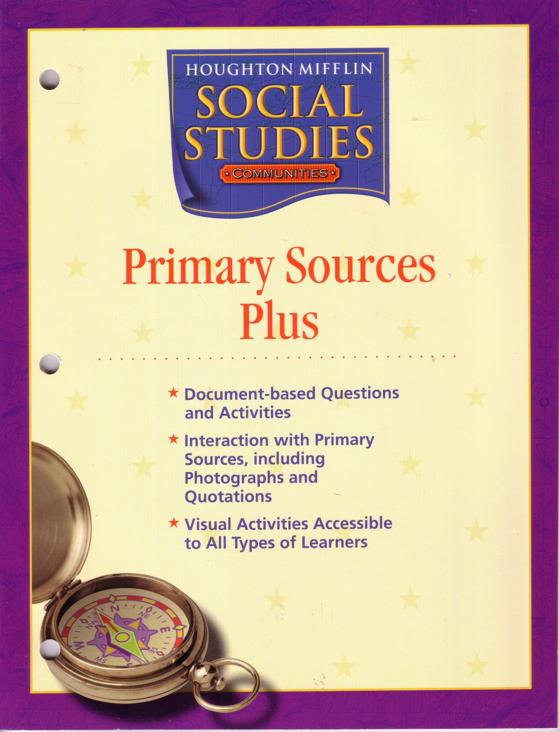 Houghton Mifflin Social Studies: Prim Sor Pls Blm L3 Comunti Communities,Used