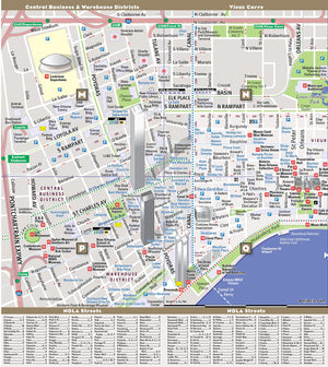 StreetSmart New Orleans by VanDam  Laminated pocket size City Street & Freeway Map to New Orleans, LA complete with all attract,Used