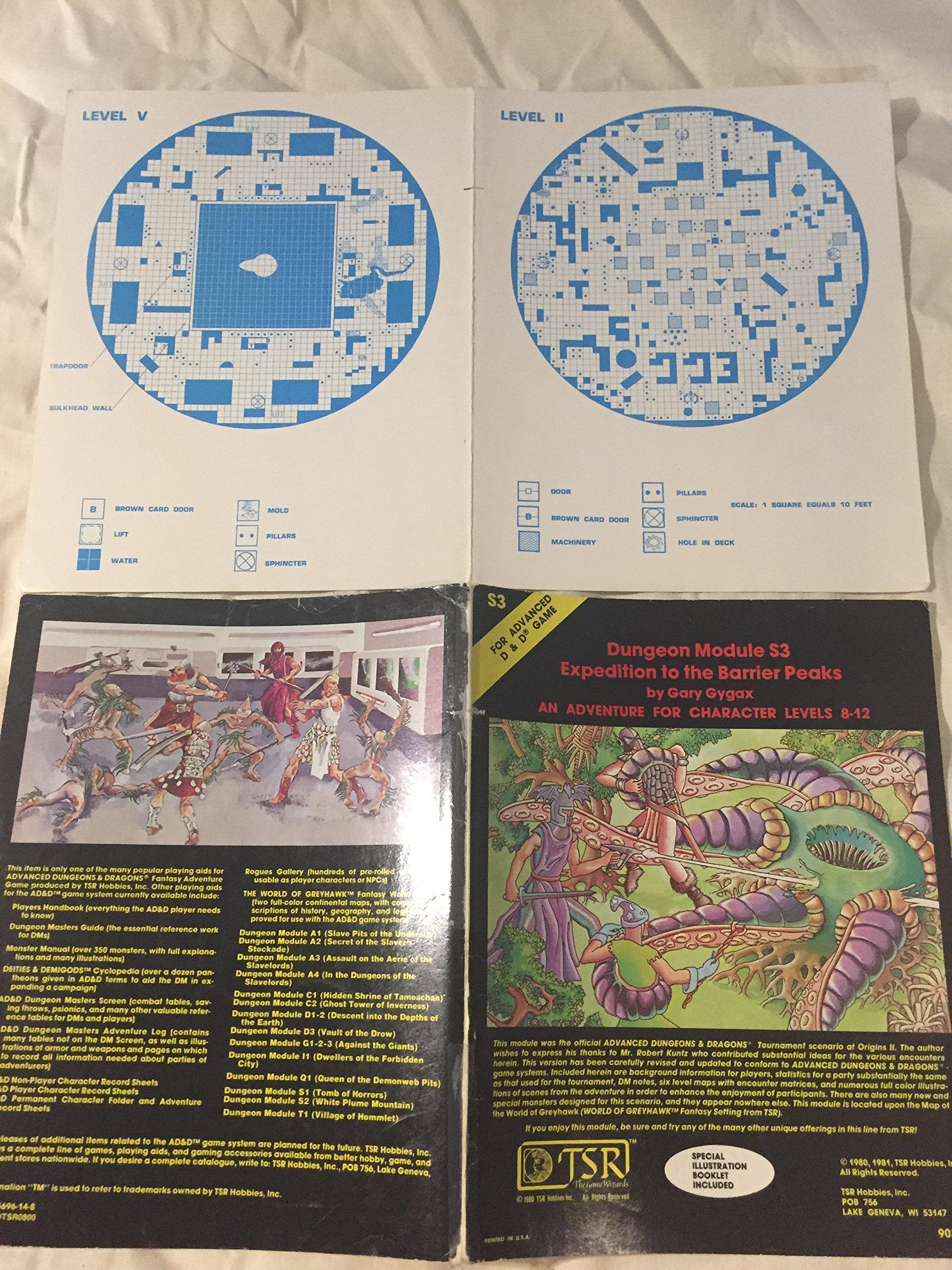 Expedition To The Barrier Peaks Dungeon Module S3 (Ad& D Adventure For Character Levels 812),New