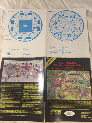 Expedition To The Barrier Peaks Dungeon Module S3 (Ad& D Adventure For Character Levels 812),New