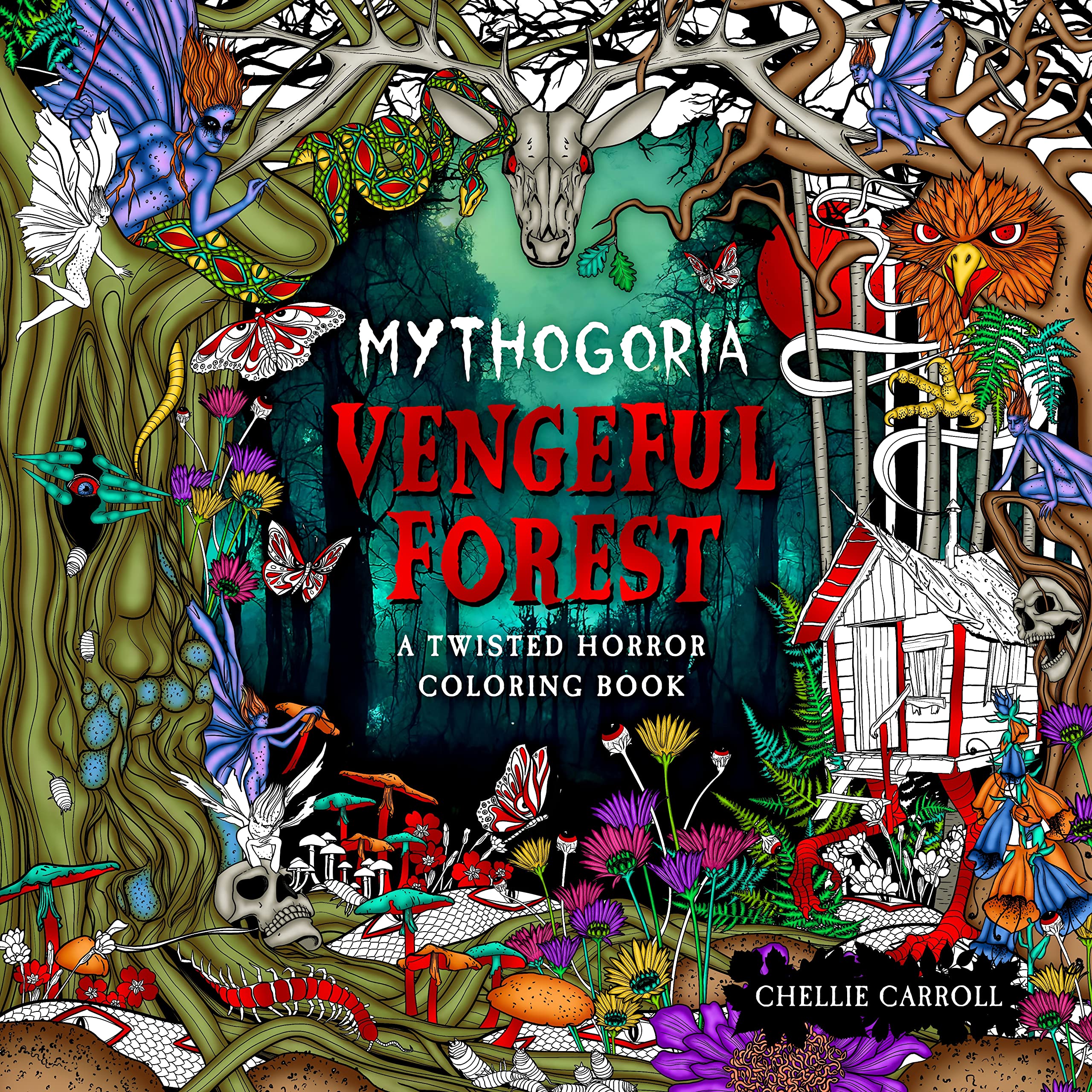 Mythogoria: Vengeful Forest: A Twisted Horror Coloring Book,Used