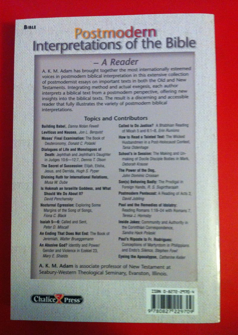 Postmodern Interpretations of the Bible: A Reader,Used