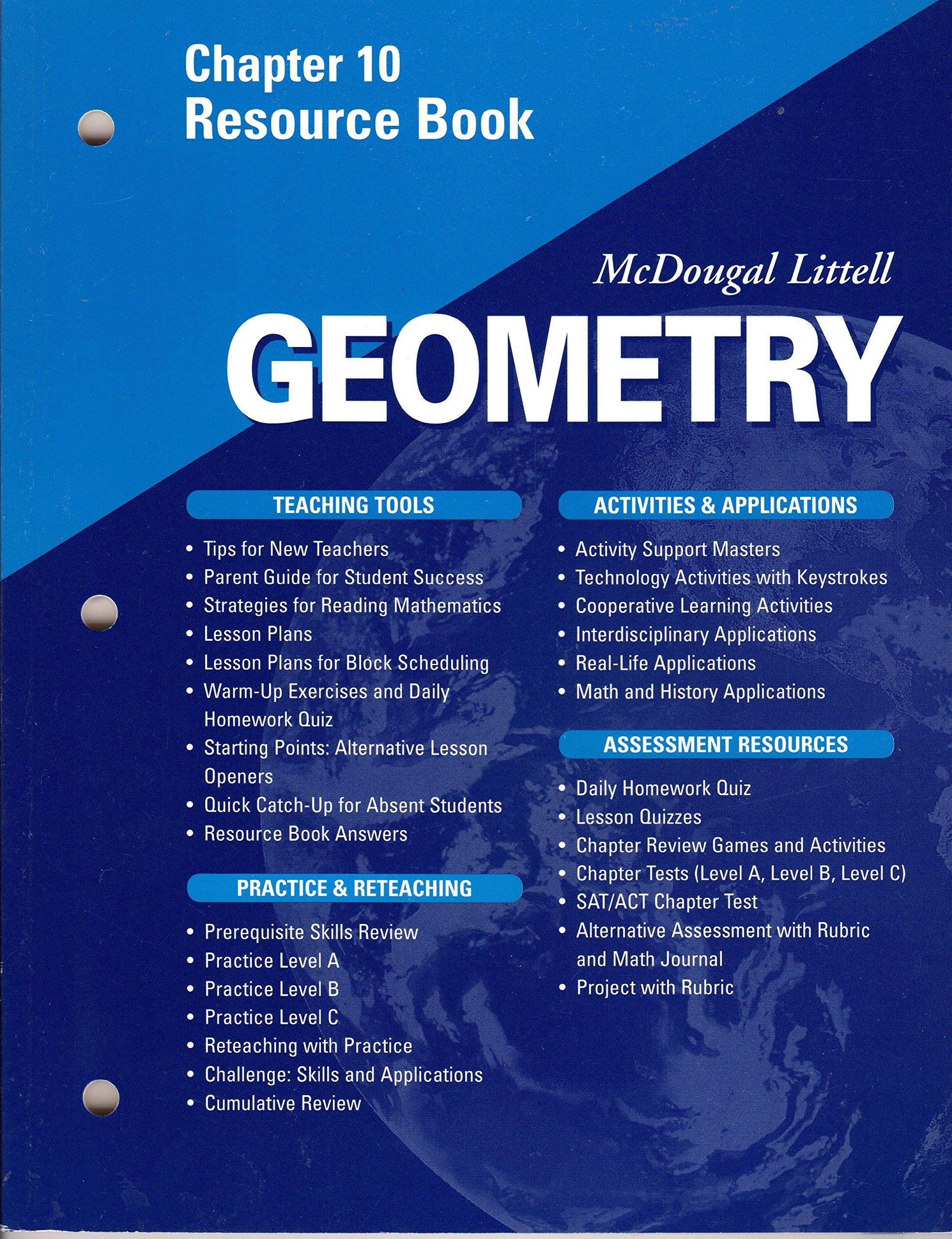 McDougal Littell  Geometry  Chapter 10 Resource Book,Used