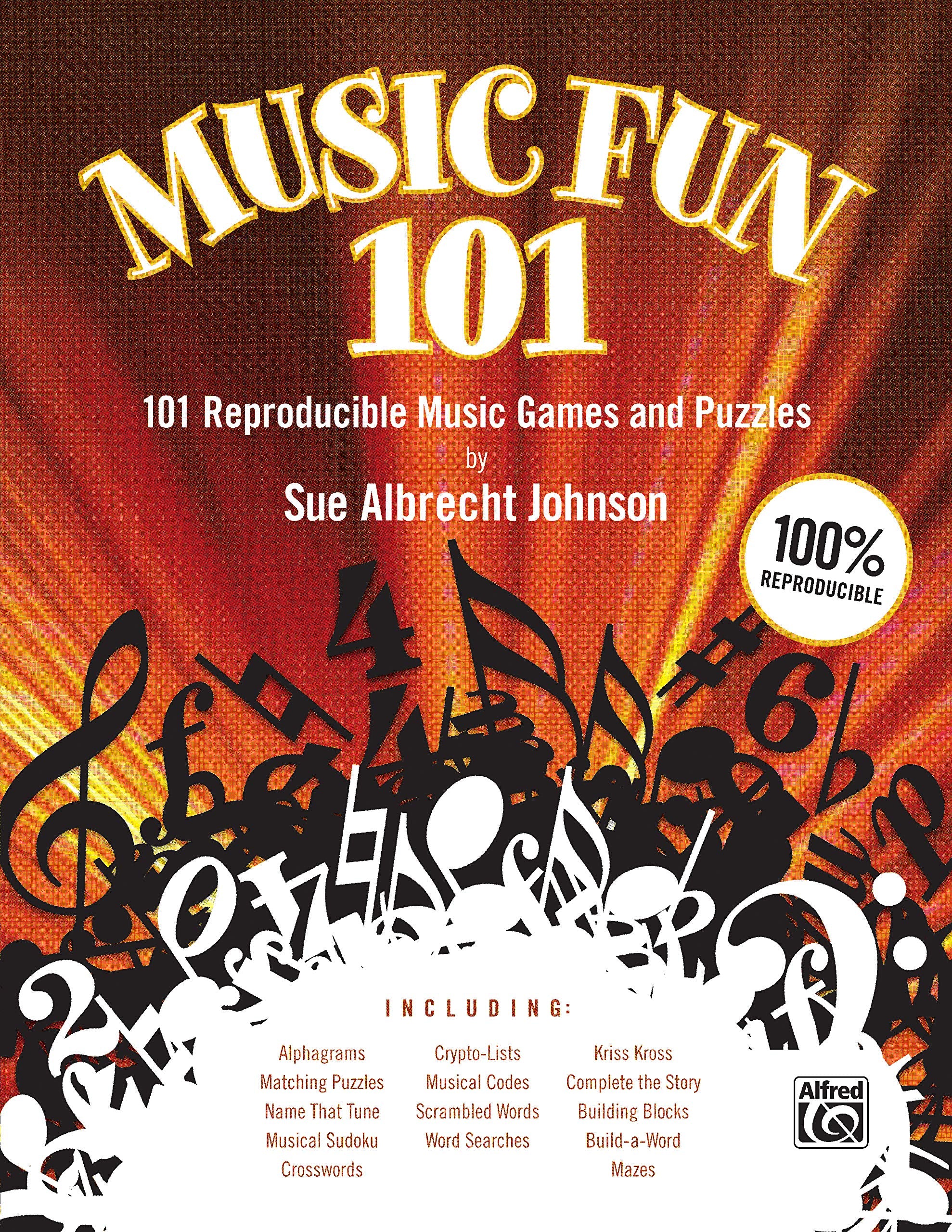 Music Fun 101: 101 Reproducible Music Games And Puzzles (Teacher'S Handbook), Comb Bound Book,Used