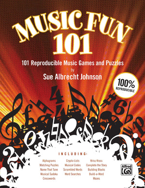 Music Fun 101: 101 Reproducible Music Games And Puzzles (Teacher'S Handbook), Comb Bound Book,Used