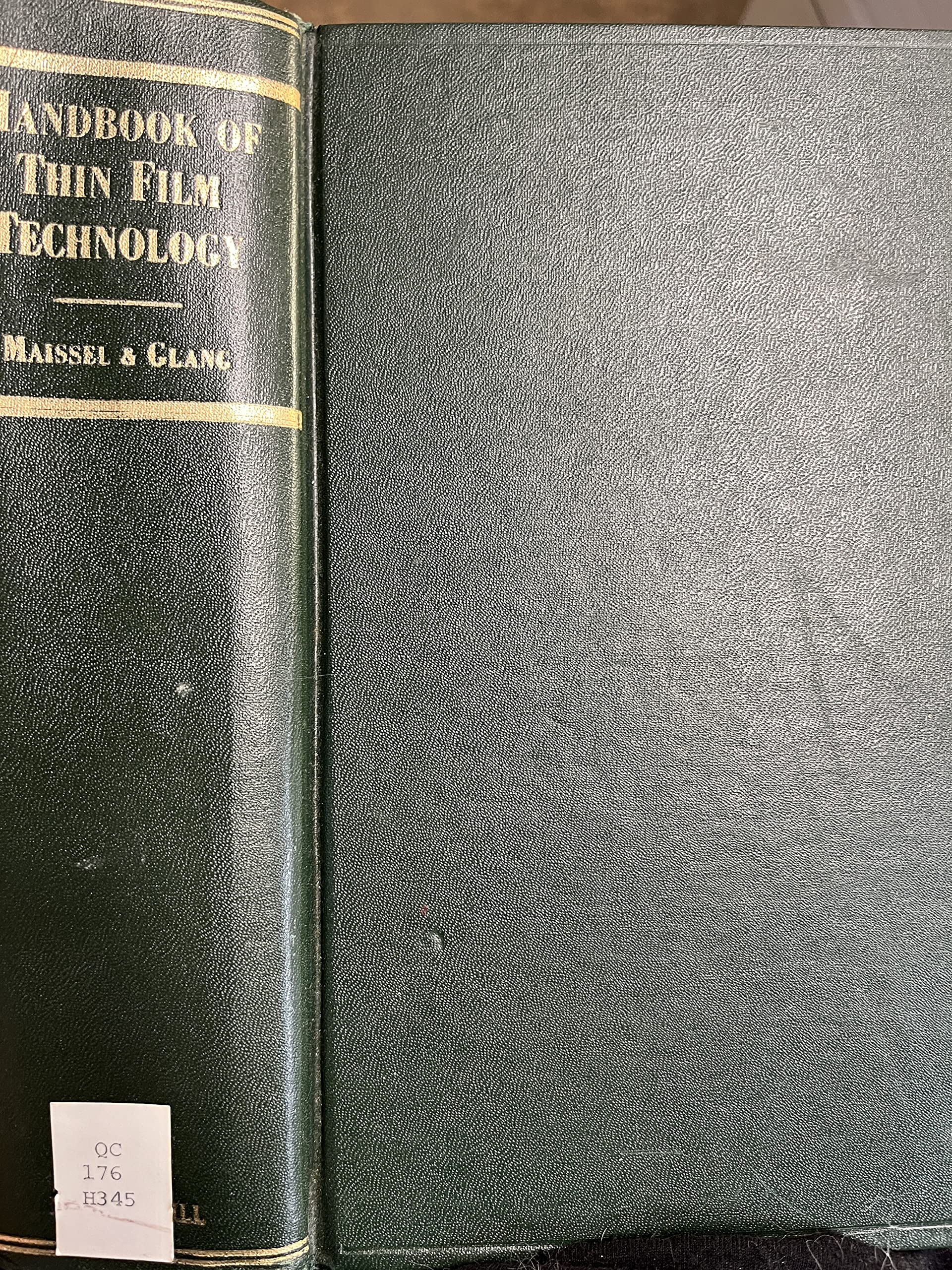 Handbook Of Thin Film Technology