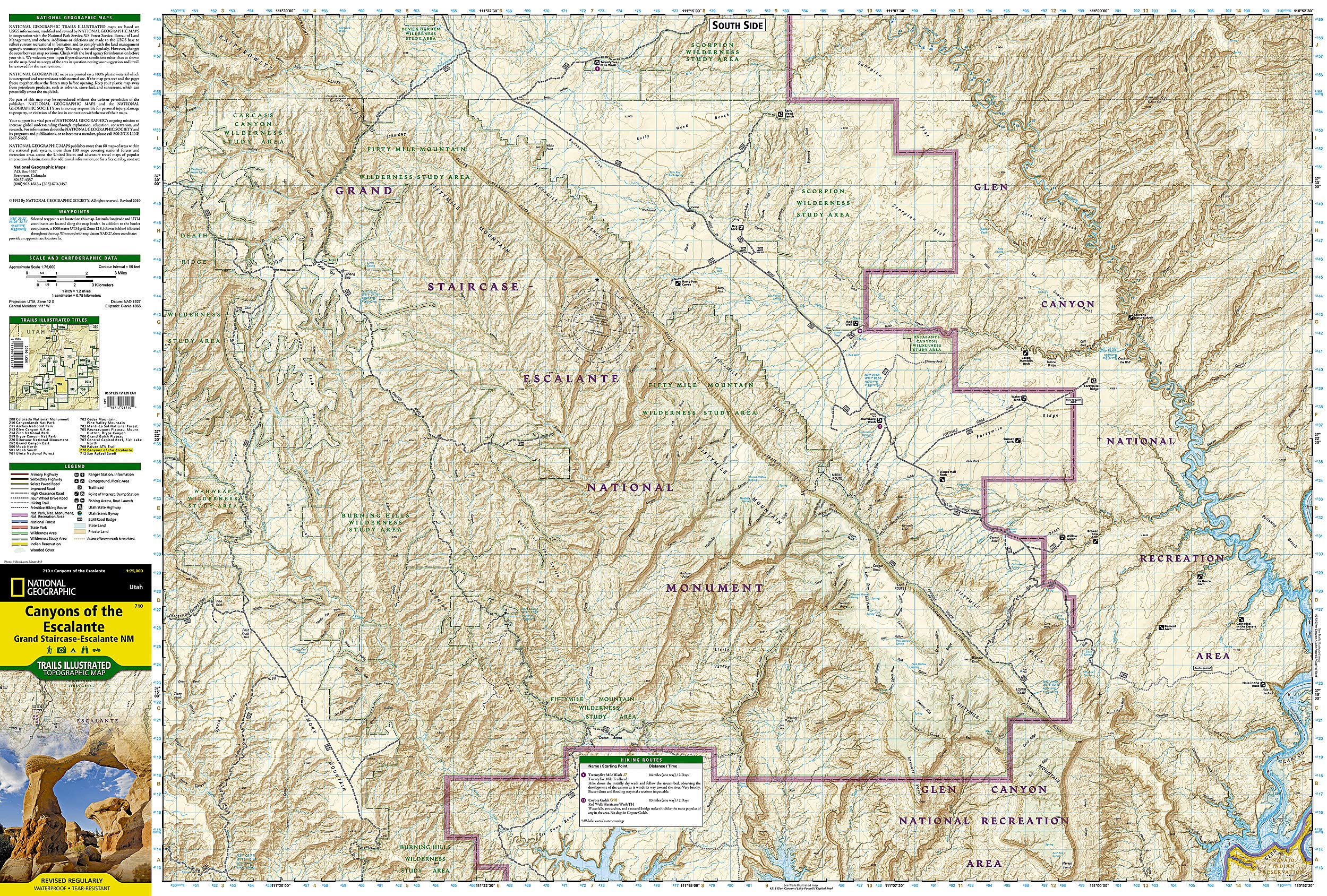 Canyons Of The Escalante Map [Grand Staircaseescalante National Monument] (National Geographic Trails Illustrated Map, 710)
