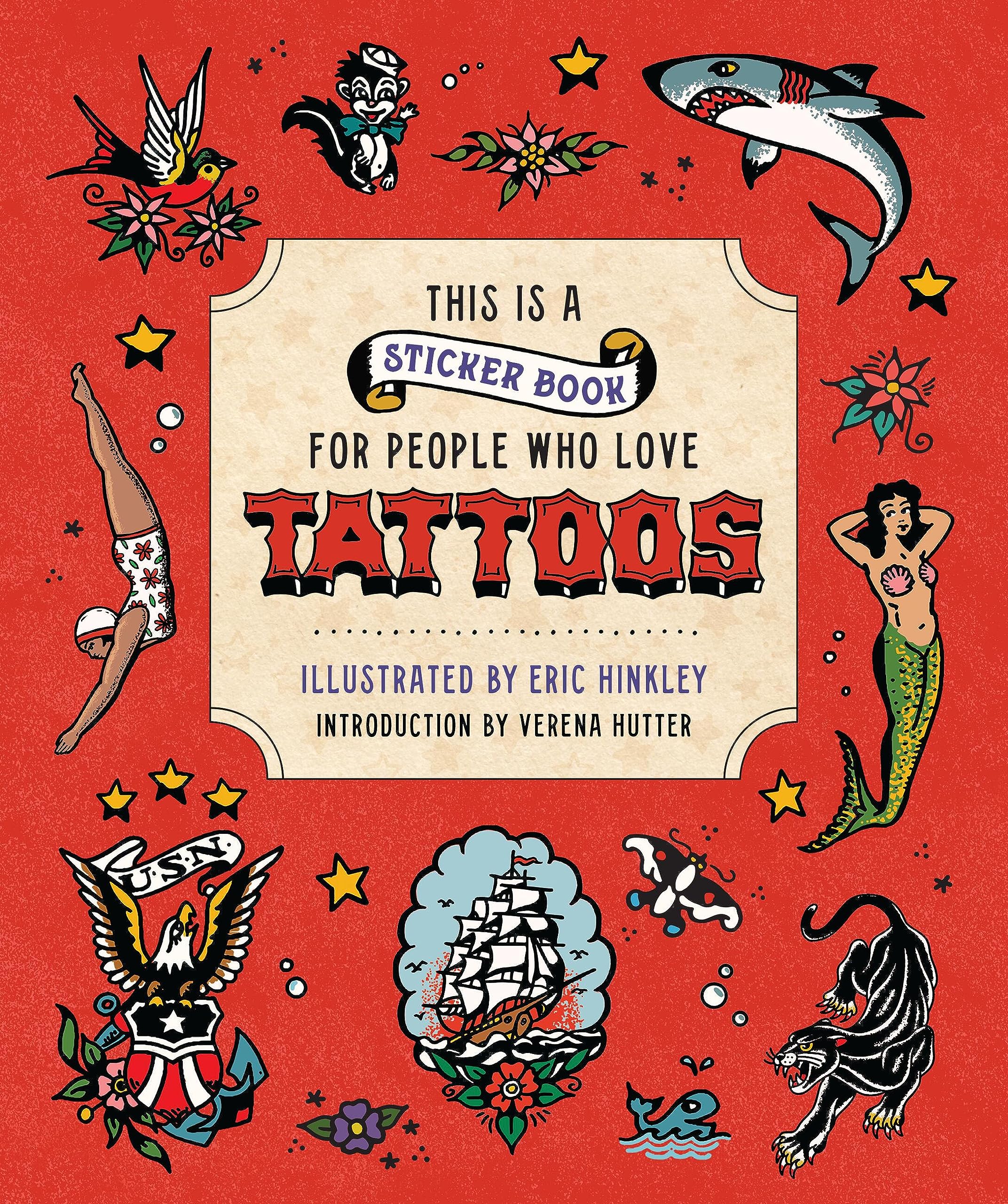 This Is A Sticker Book For People Who Love Tattoos,Used