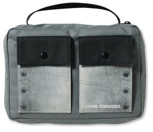 Bible Cover for Boys, Zippered, with Handle, Canvas, Gray, Medium,New
