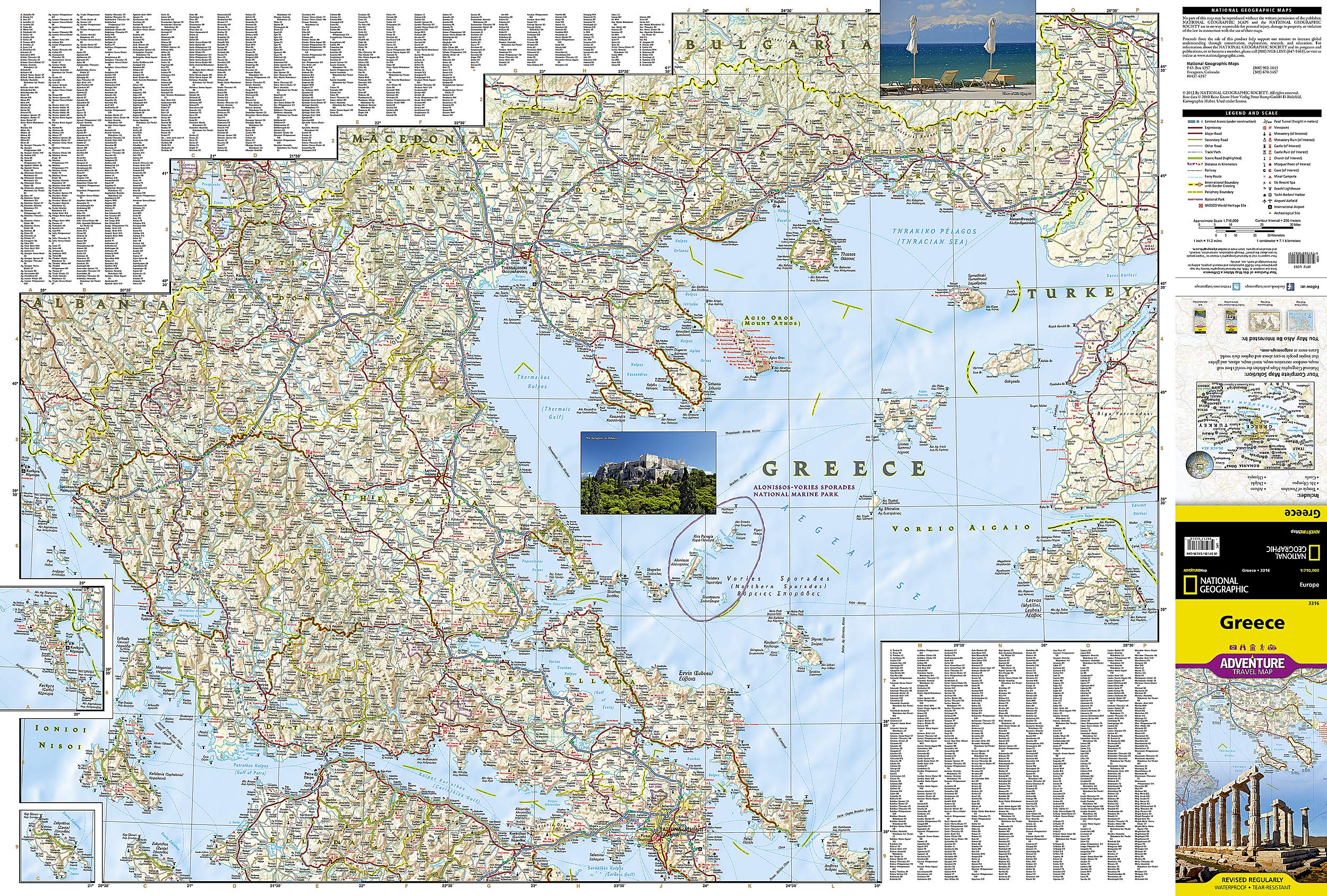 Greece Map (National Geographic Adventure Map, 3316)
