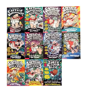 Captain Underpants Series  Complete 11 Book Collection  Adventures of Captain Underpants, Captain Underpants and the Preposter