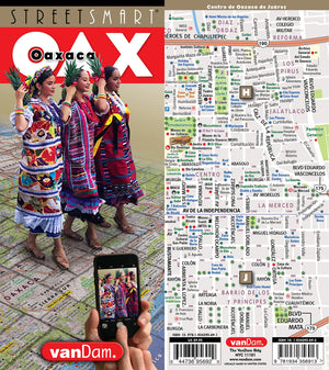 StreetSmart Oaxaca Map by VanDam  Laminated State, Region and City Map to Oaxaca, Mexico with all attractions, sights, museums
