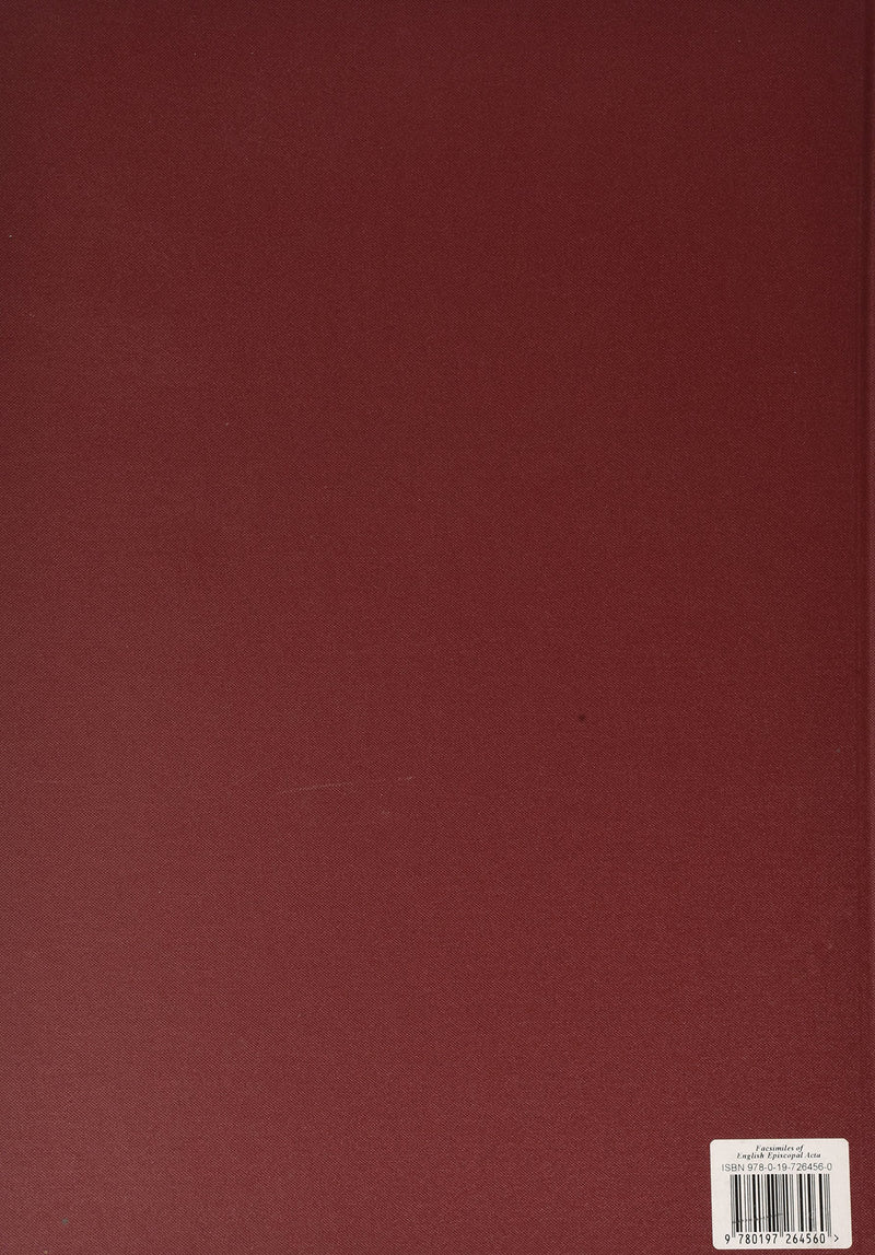 Facsimiles of English Episcopal Acta, 10851305,Used