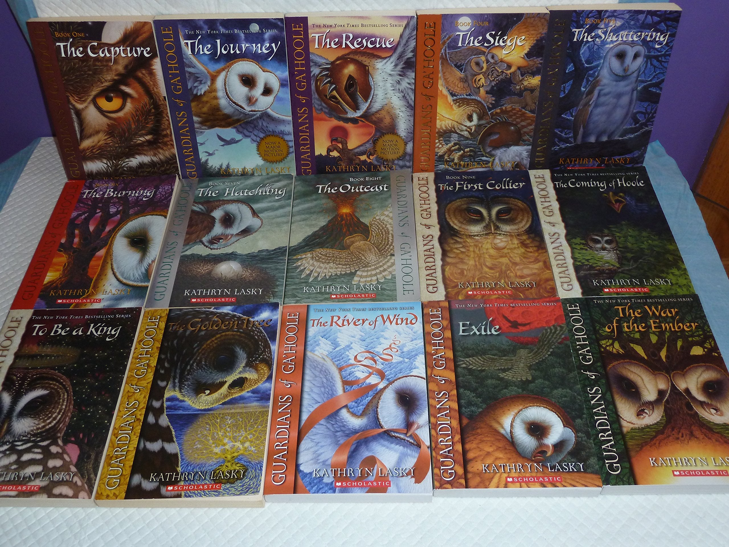 Guardians of Ga'hoole Complete Set, Books 115 (The Capture, The Journey, The Rescue, The Siege, The by Kathryn Lasky (2009050,Used