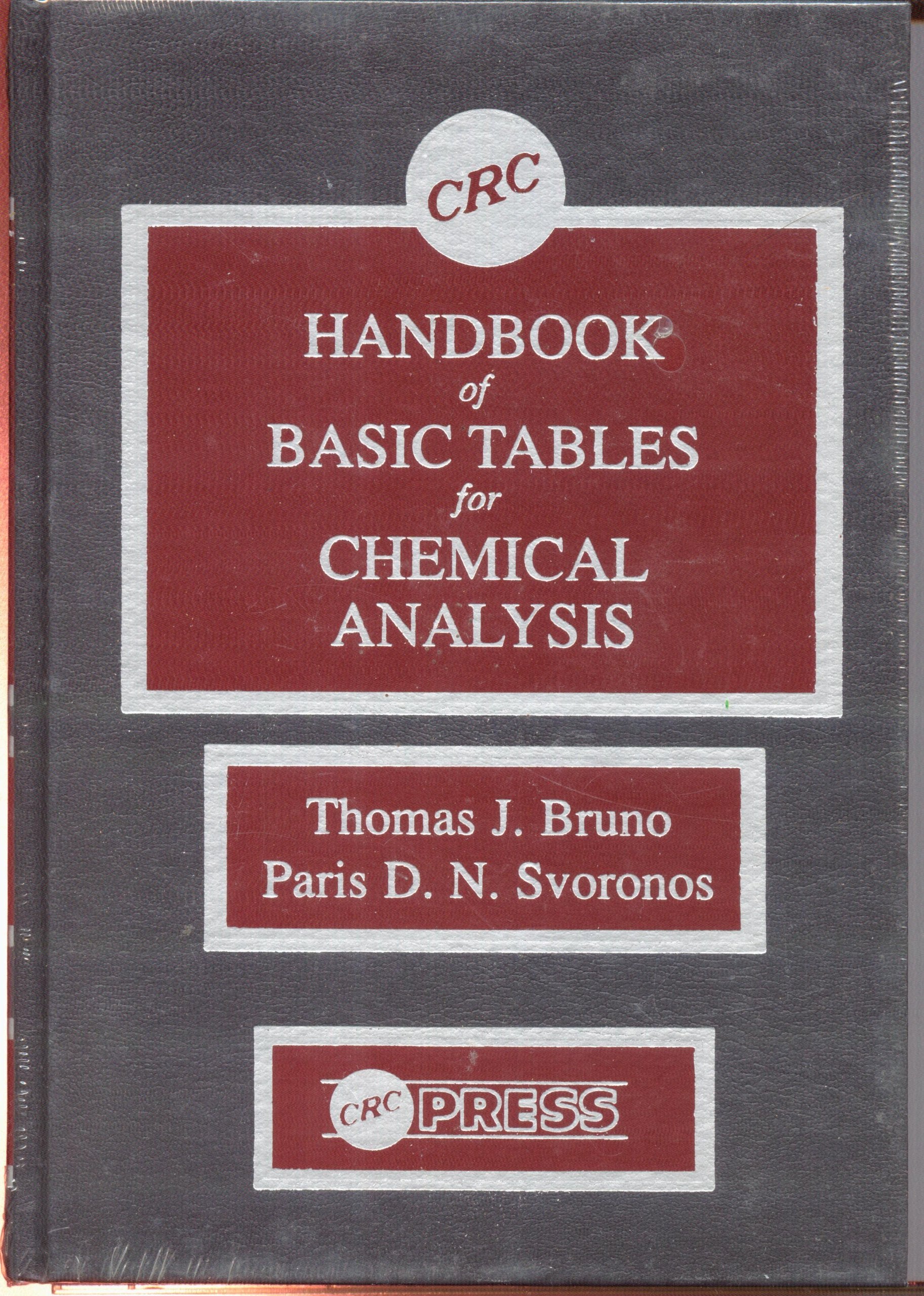 Handbook of Basic Tables for Chemical Analysis,Used