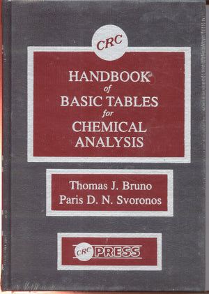 Handbook of Basic Tables for Chemical Analysis,Used