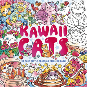 Kawaii Cats: 50 PurrFectly Adorable Coloring Pages