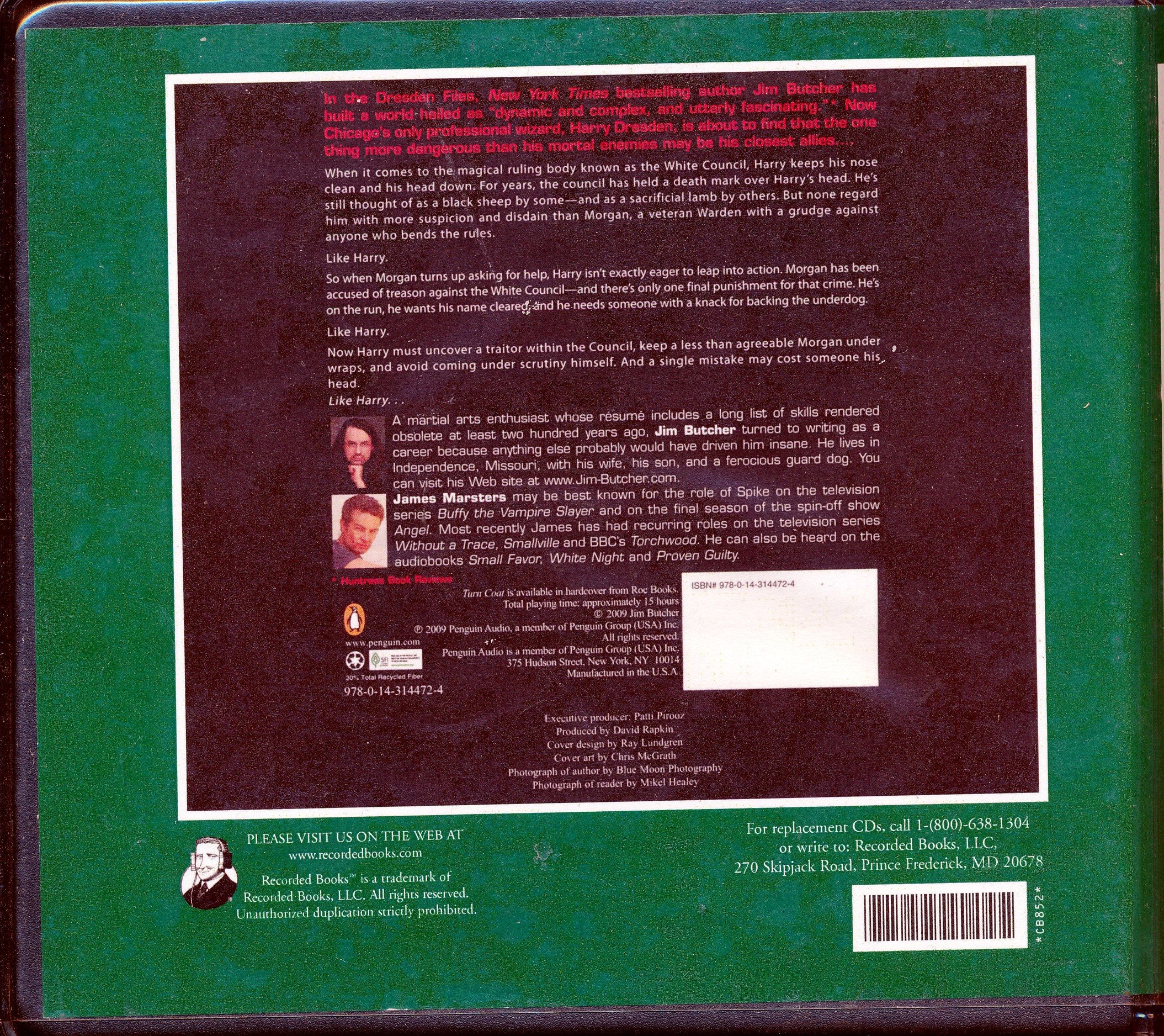 Turn Coat Unabridged CD (The Dresden Files),Used