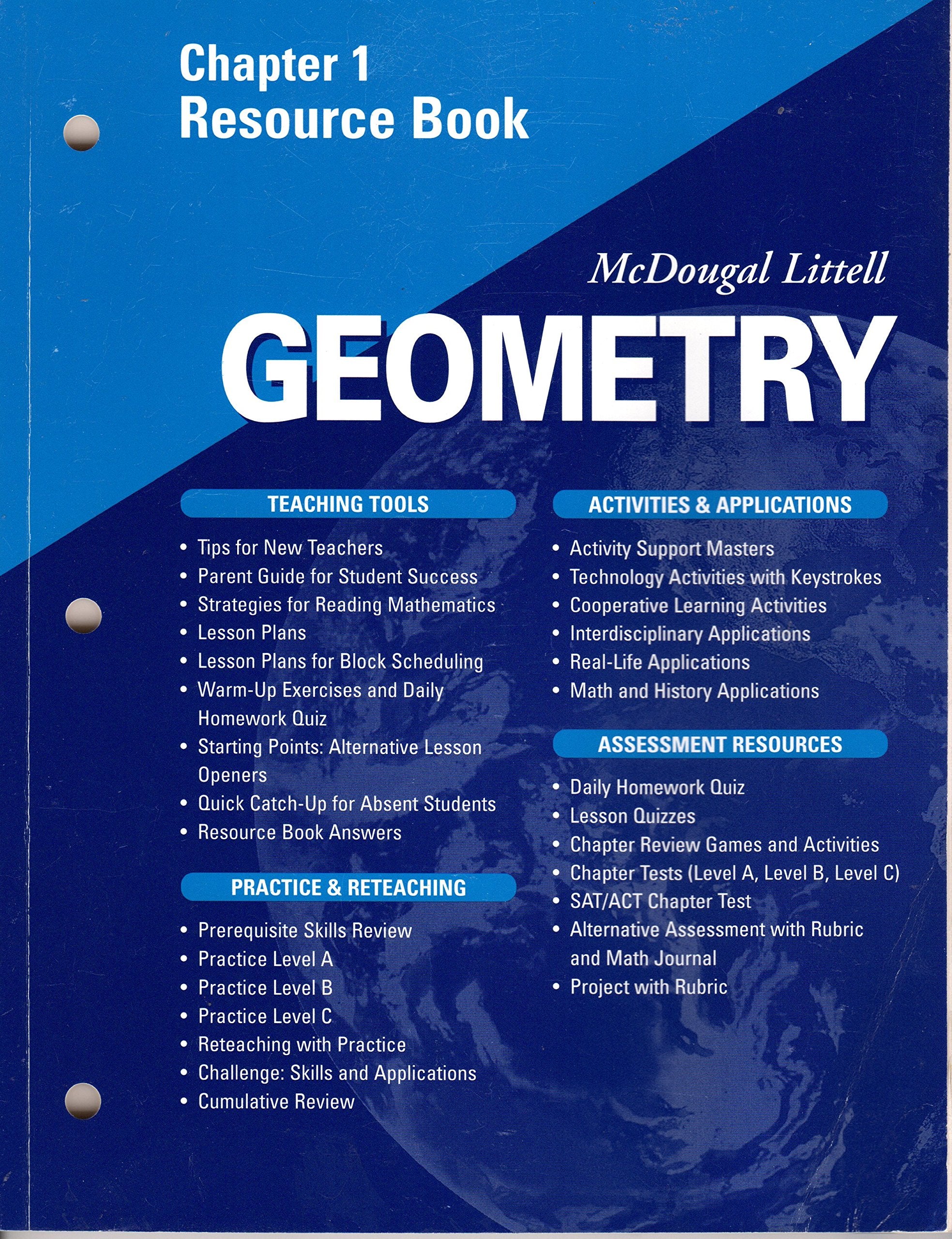 McDougal Littell  Geometry  Chapter 1 Resource Book,New
