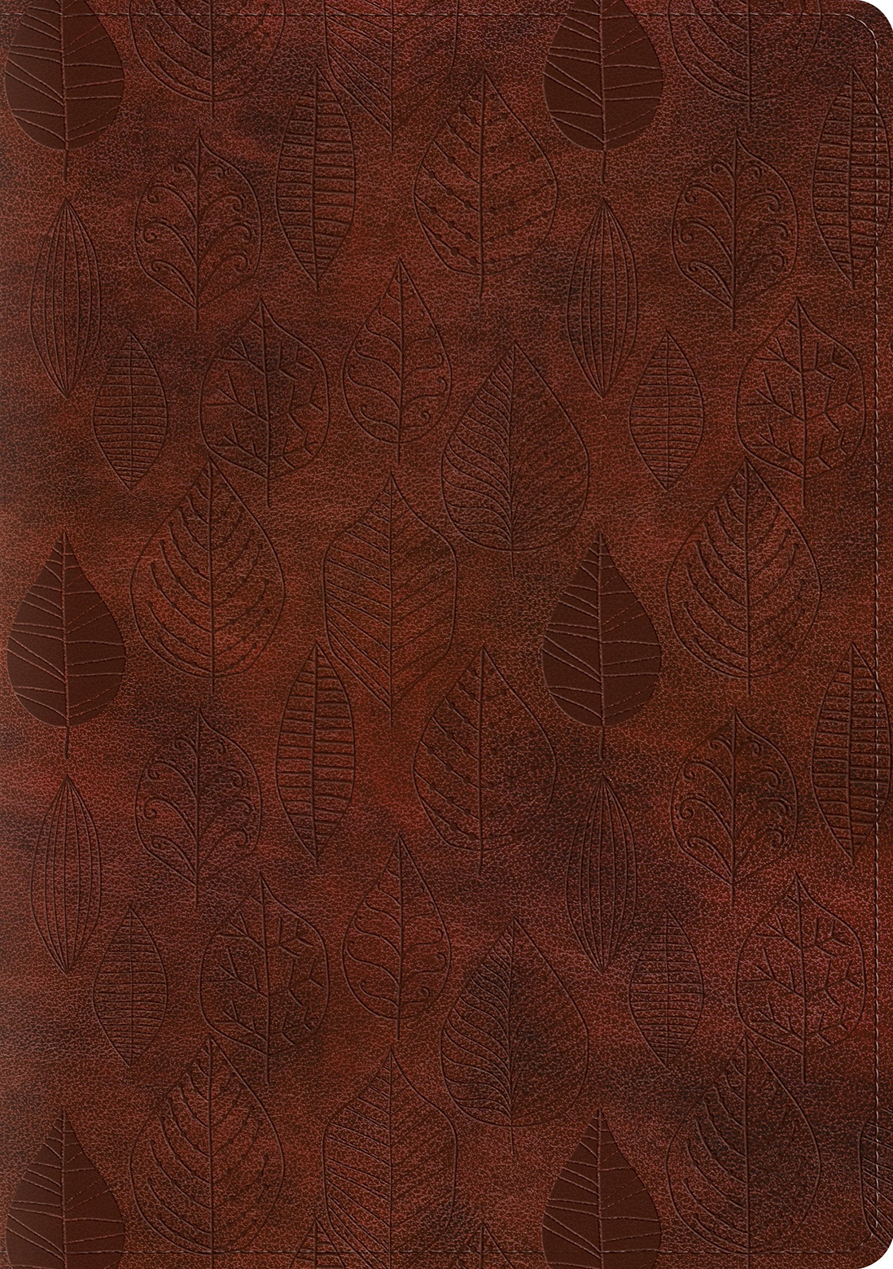 Esv Single Column Journaling Bible, Large Print (Trutone, Chestnut, Leaves Design)