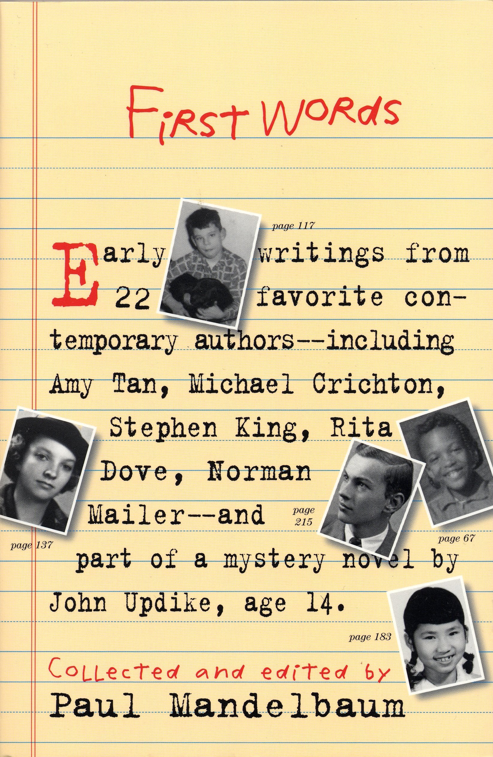 First Words: Earliest Writing From Favorite Contemporary Authors
