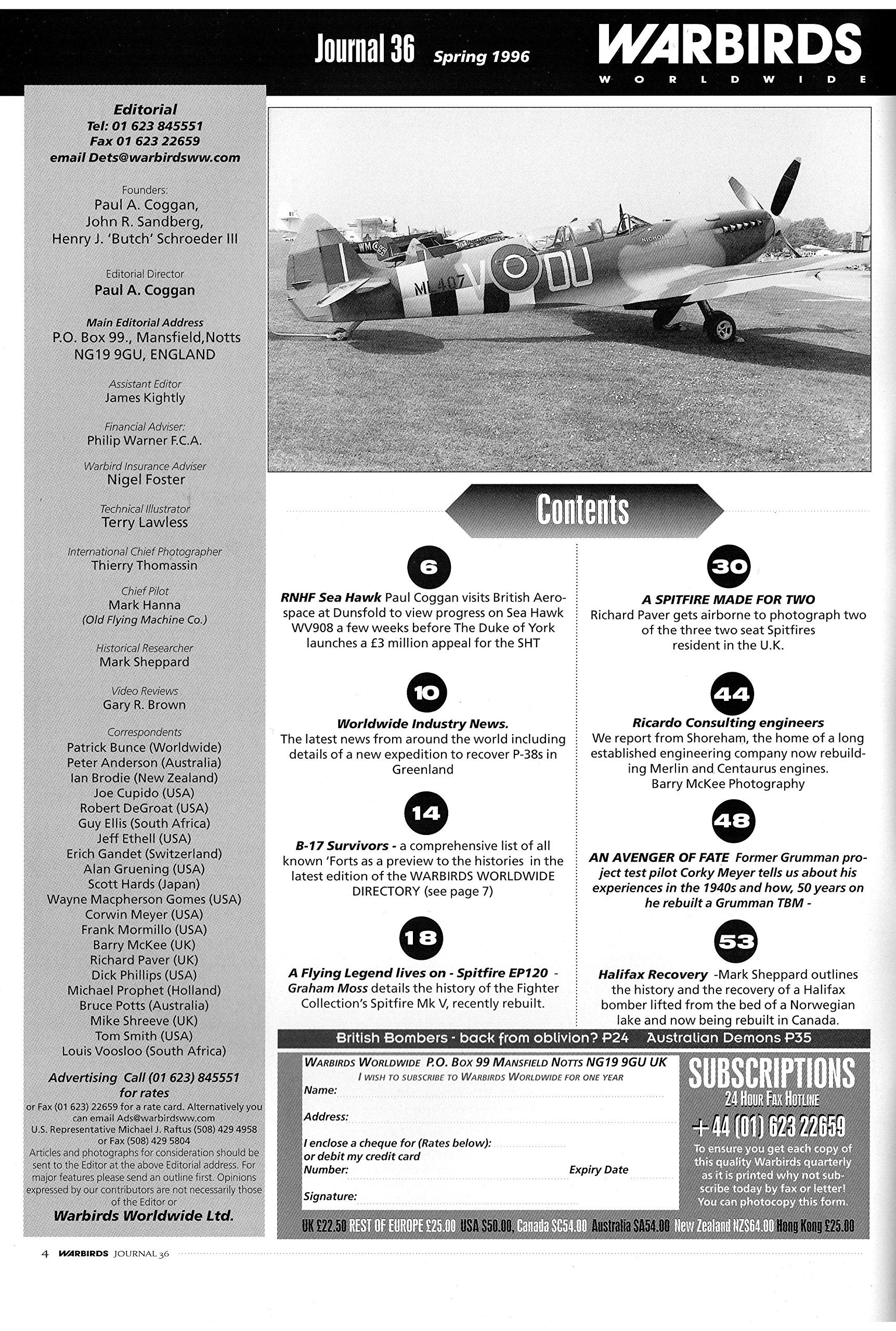 Warbirds Worldwide 36,Used