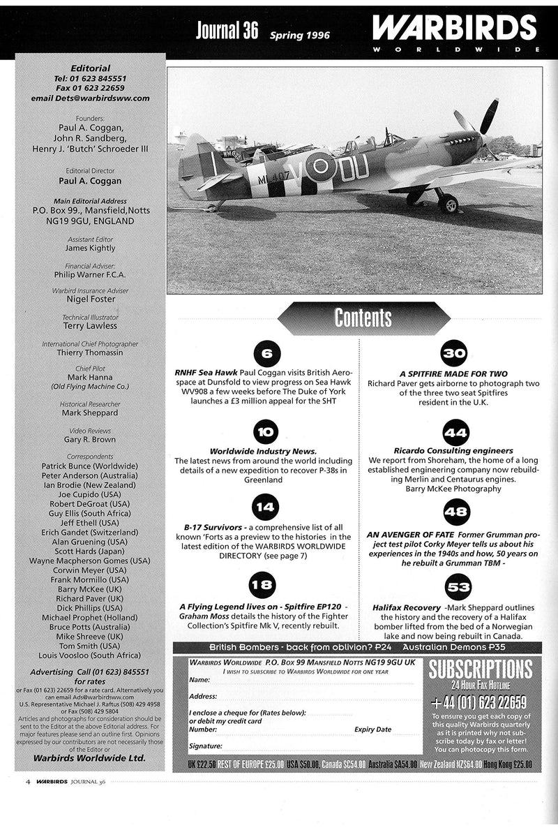 Warbirds Worldwide 36,Used