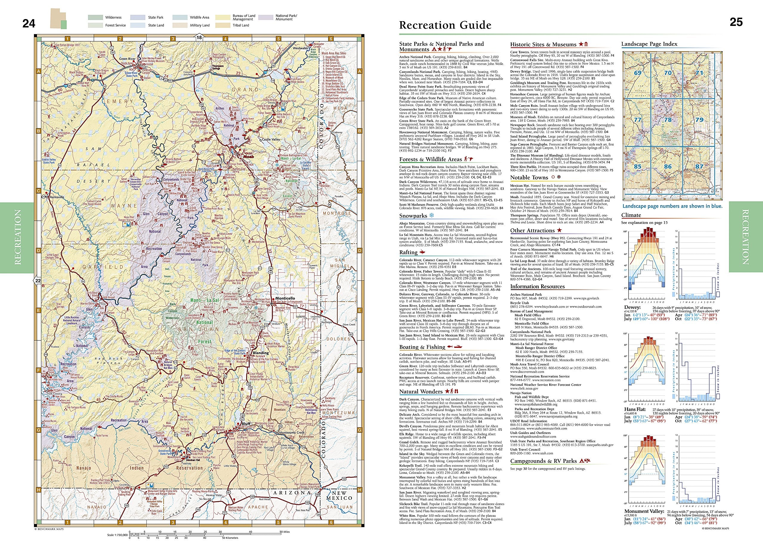 Benchmark Utah Road & Recreation Atlas, 6Th Edition,New